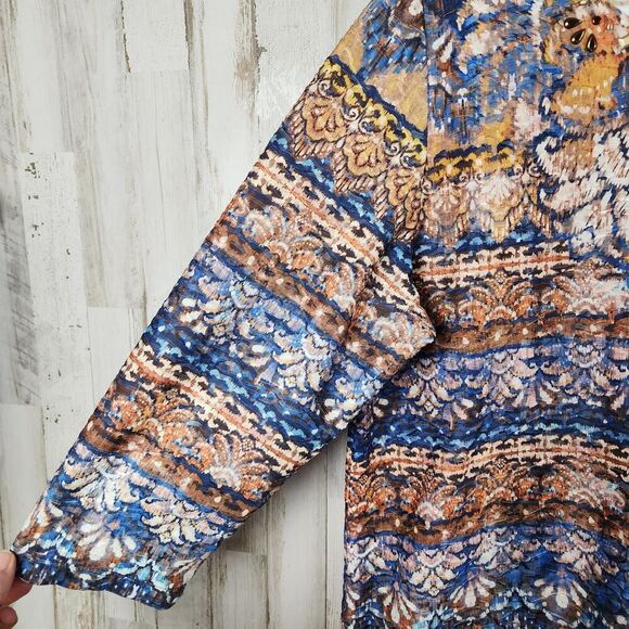 Alfred Dunner Studded Long Sleeve Blouse Multicolored Size Large - Picture 7 of 10